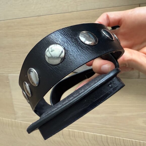 Khaite Boden Leather Studded Sandals - Picture 4 of 8